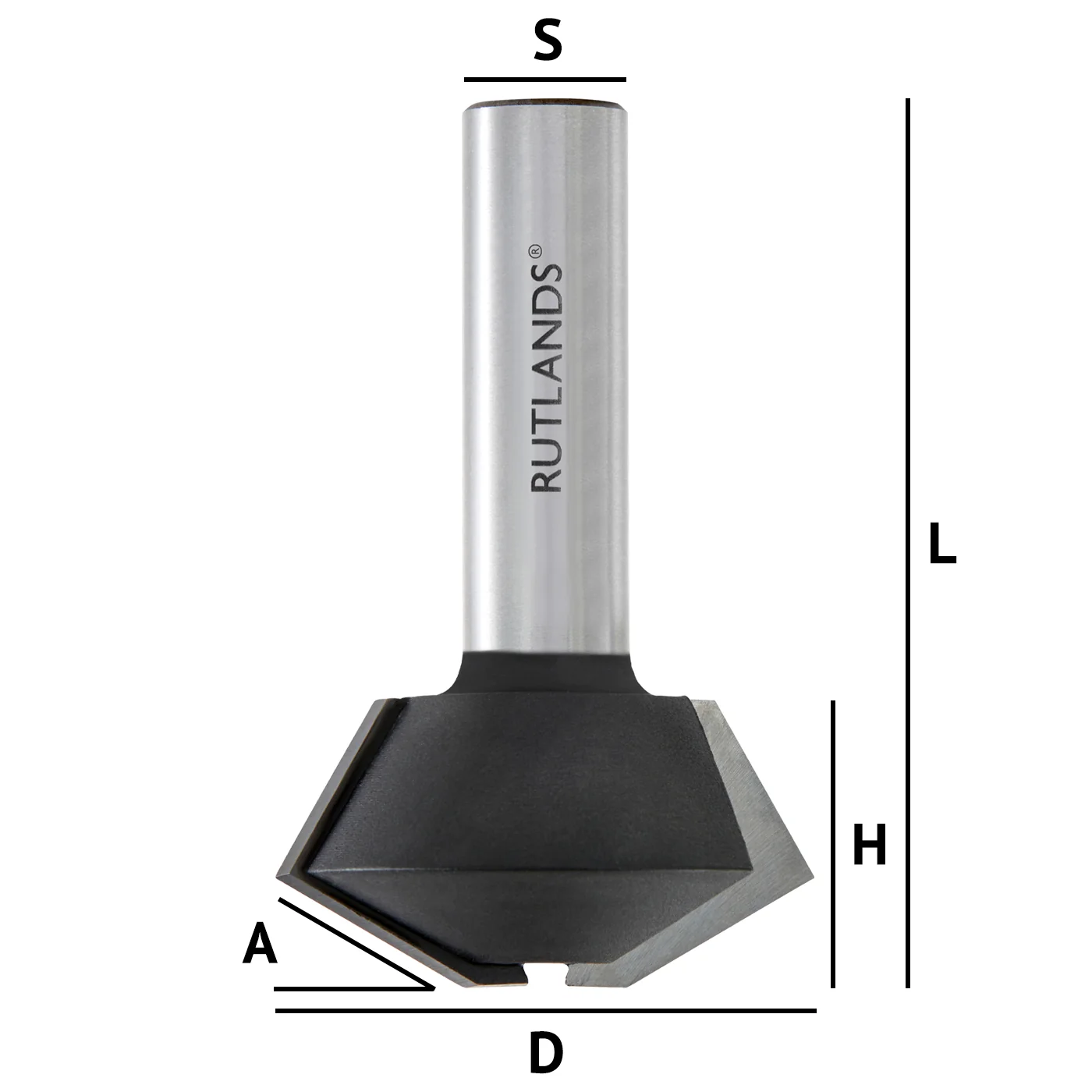 Router Bit - Birds Mouth - D=41mm H=22mm A=30° L=66.7mm S=1/2" - Image 3