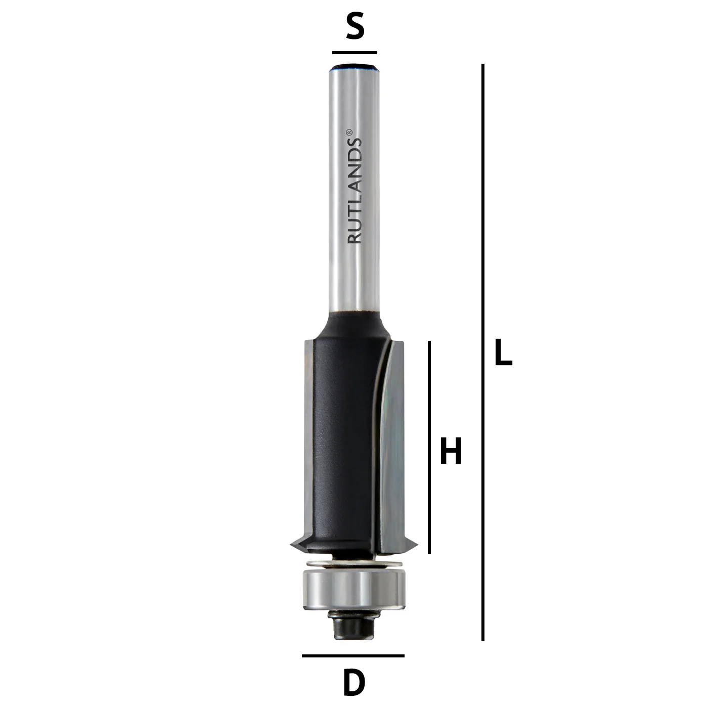 Router Bit - Flush Trim & V-Groove - D=16mm H=25mm L=70mm S=1/4" - Image 3