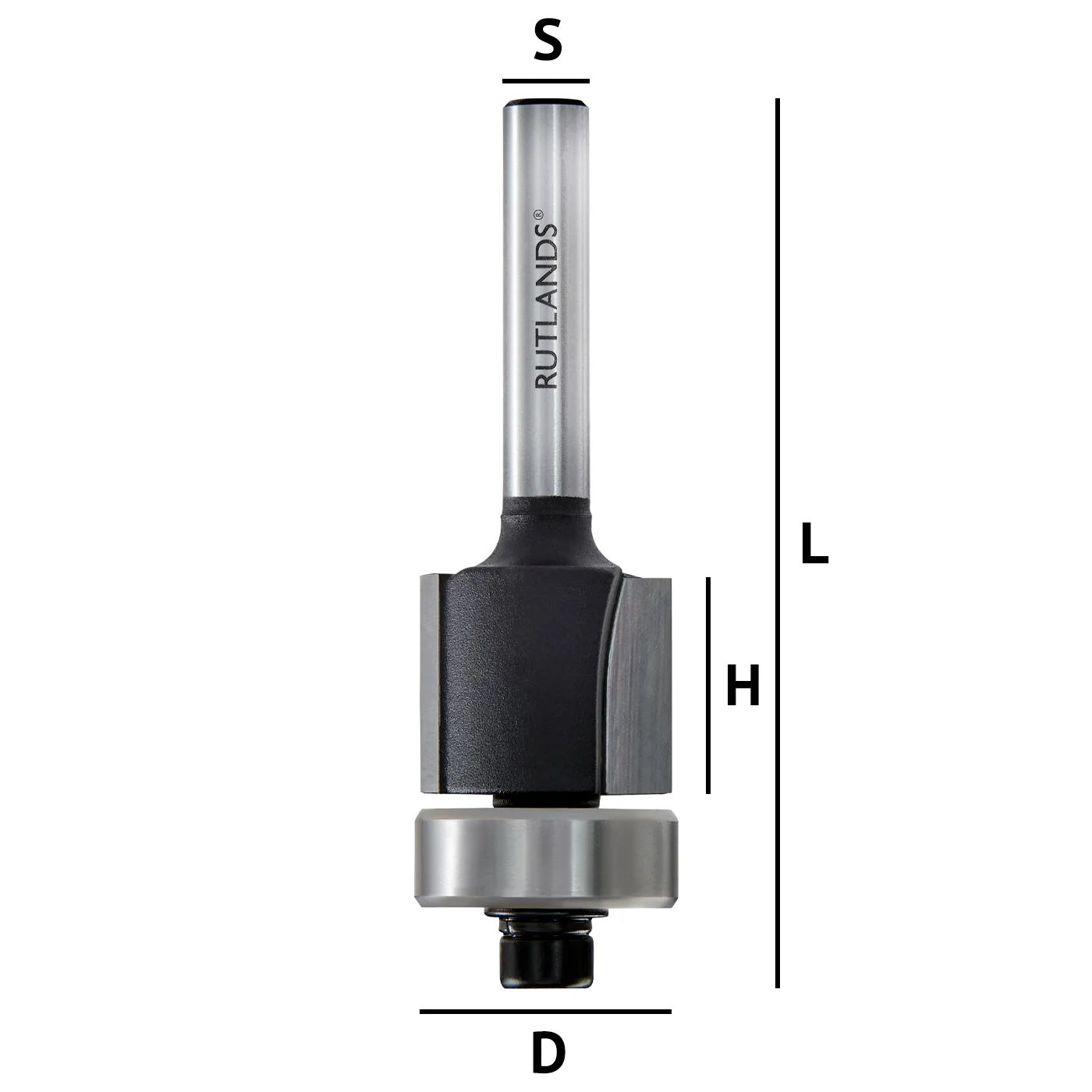 Router Bit - Low Profile Flush Trim - D=19mm H=15.5mm L=62mm S=1/4" - Image 3