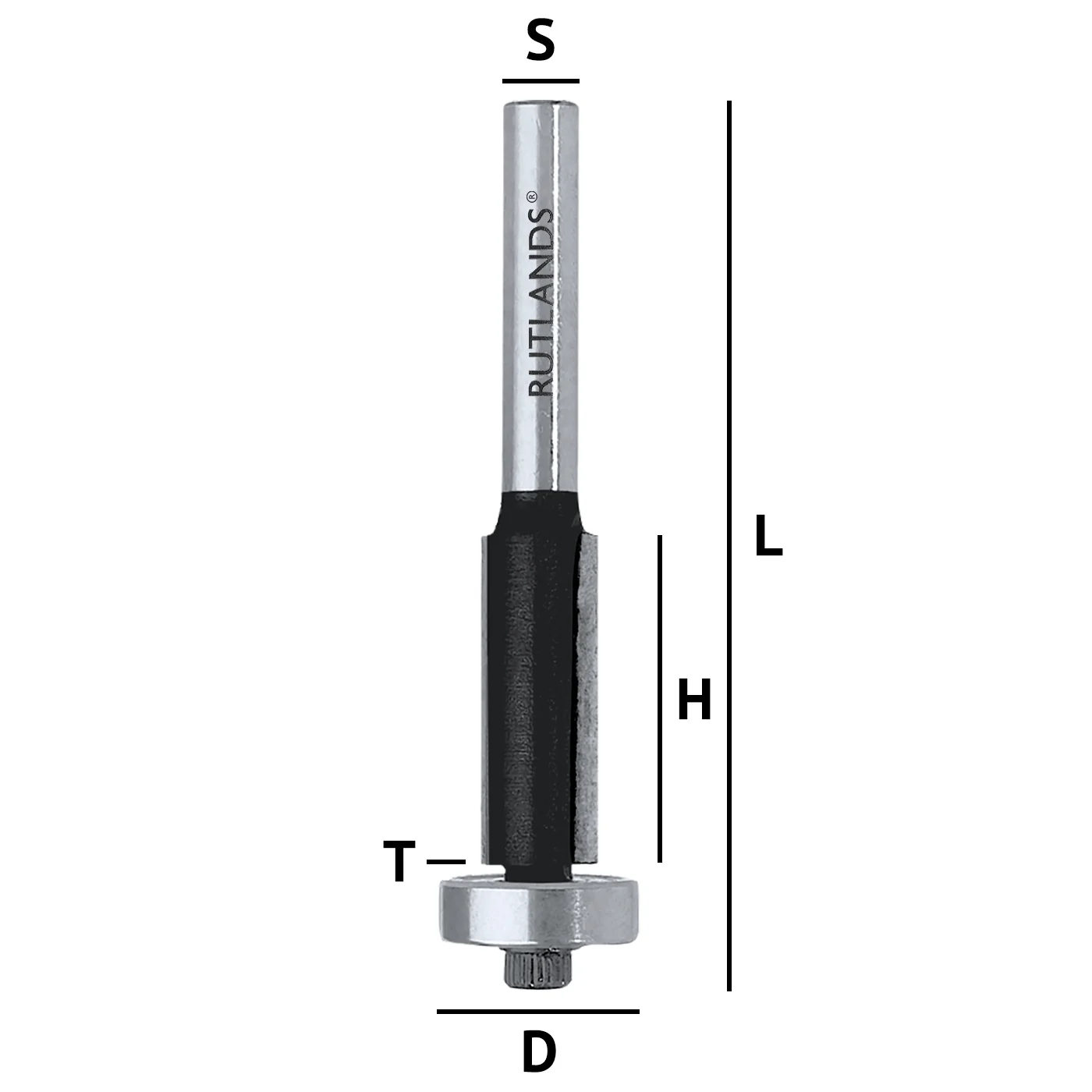 Router Bit - Overhang Trim - D=10mm H=13mm T=3mm L=58mm S=1/4" - Image 3