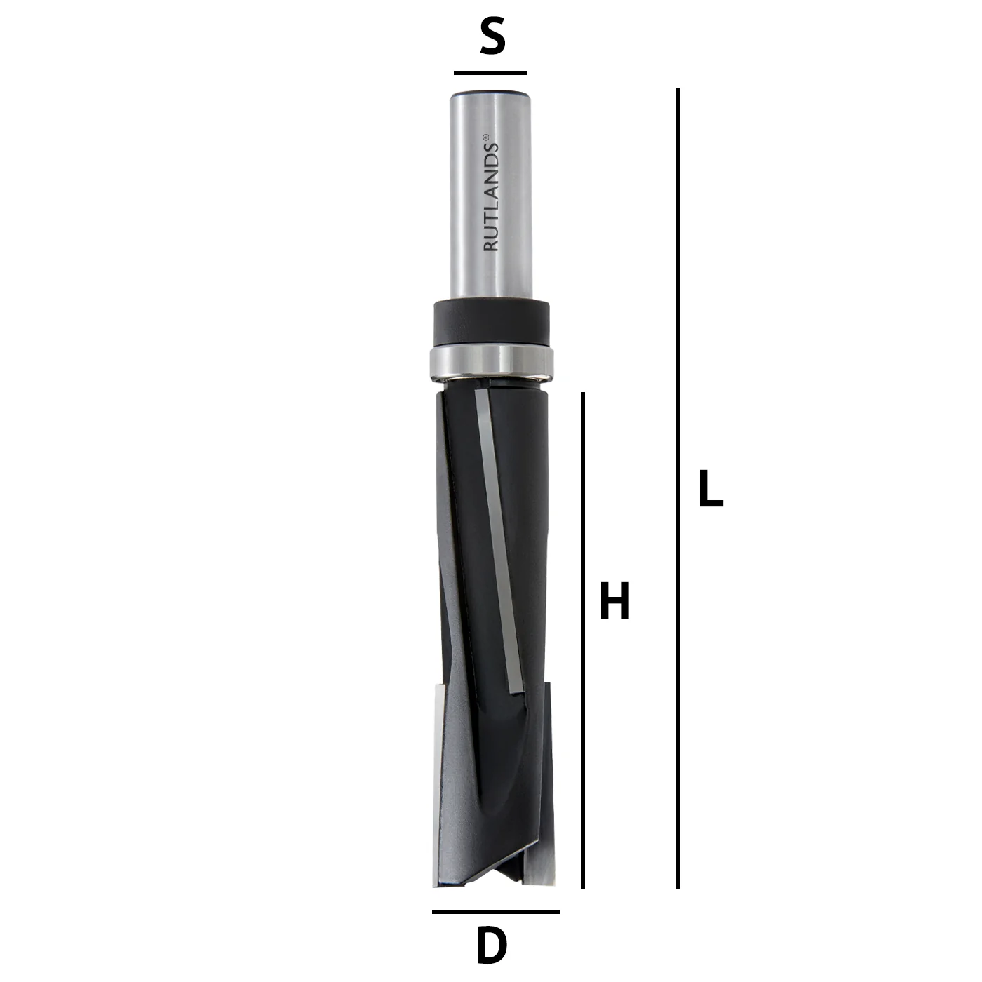 Router Bit - Plunge Trim Up and Down Shear - D=19mm H=75mm L=121mm S=1/2" - Image 3