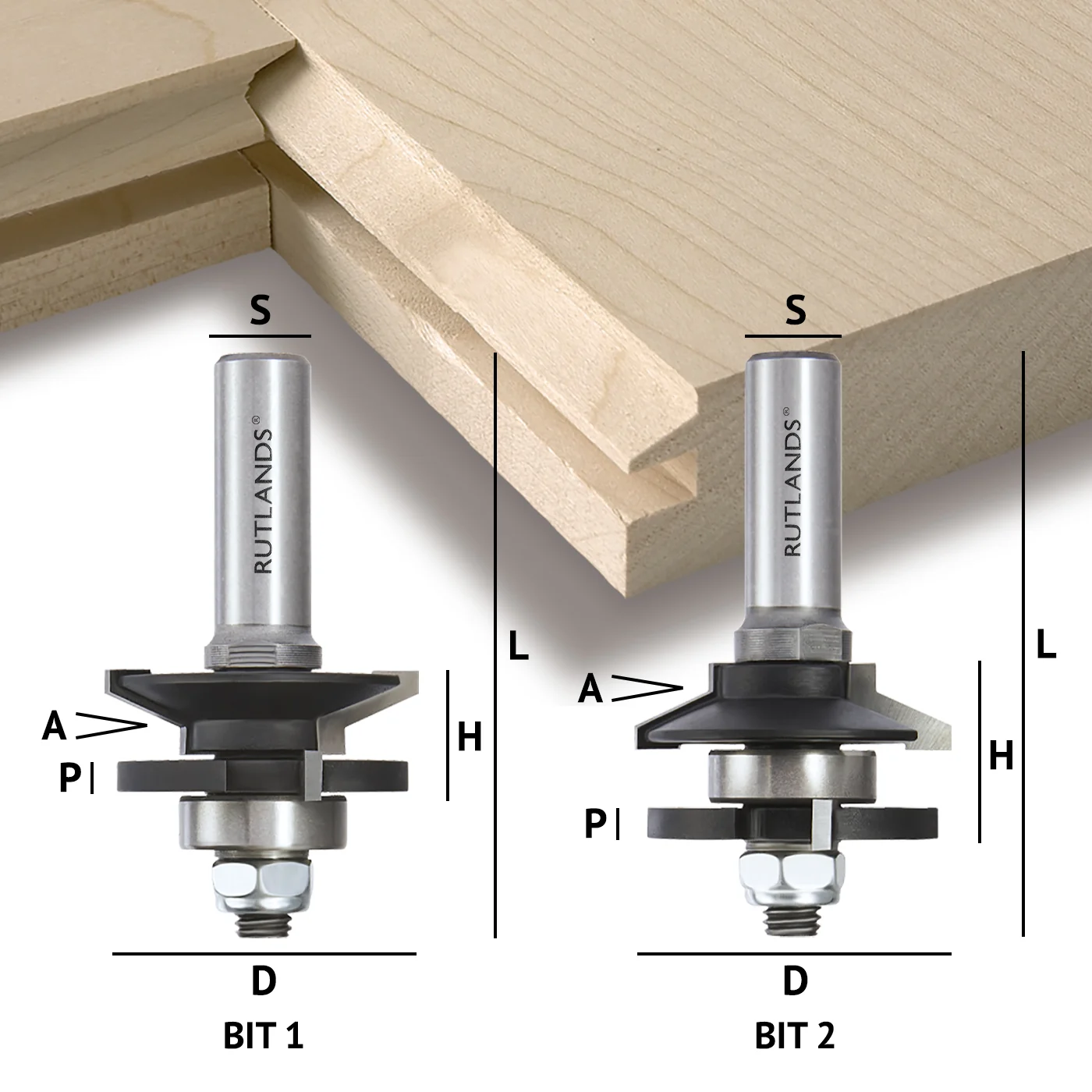 Router Bit Set - Raised Panel Door and Drawer - Bevel - Image 4