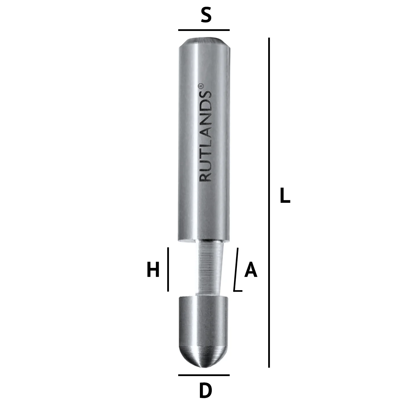 Solid Carbide Router Bit - Bevel Trim - D=6.3mm H=6.3mm A=83° L=40mm S=1/4" - Image 3
