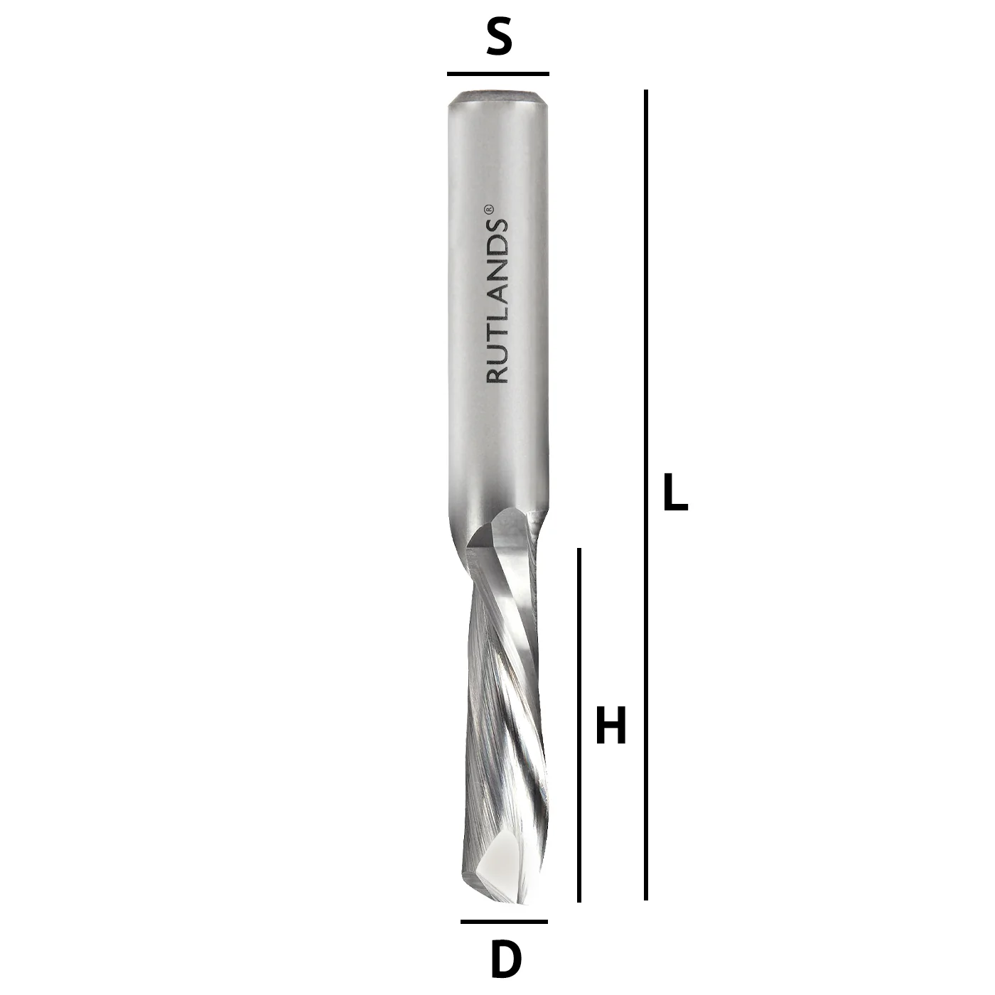 Solid Carbide Router Bit - Spiral Down Cut 1 Flute - Image 3
