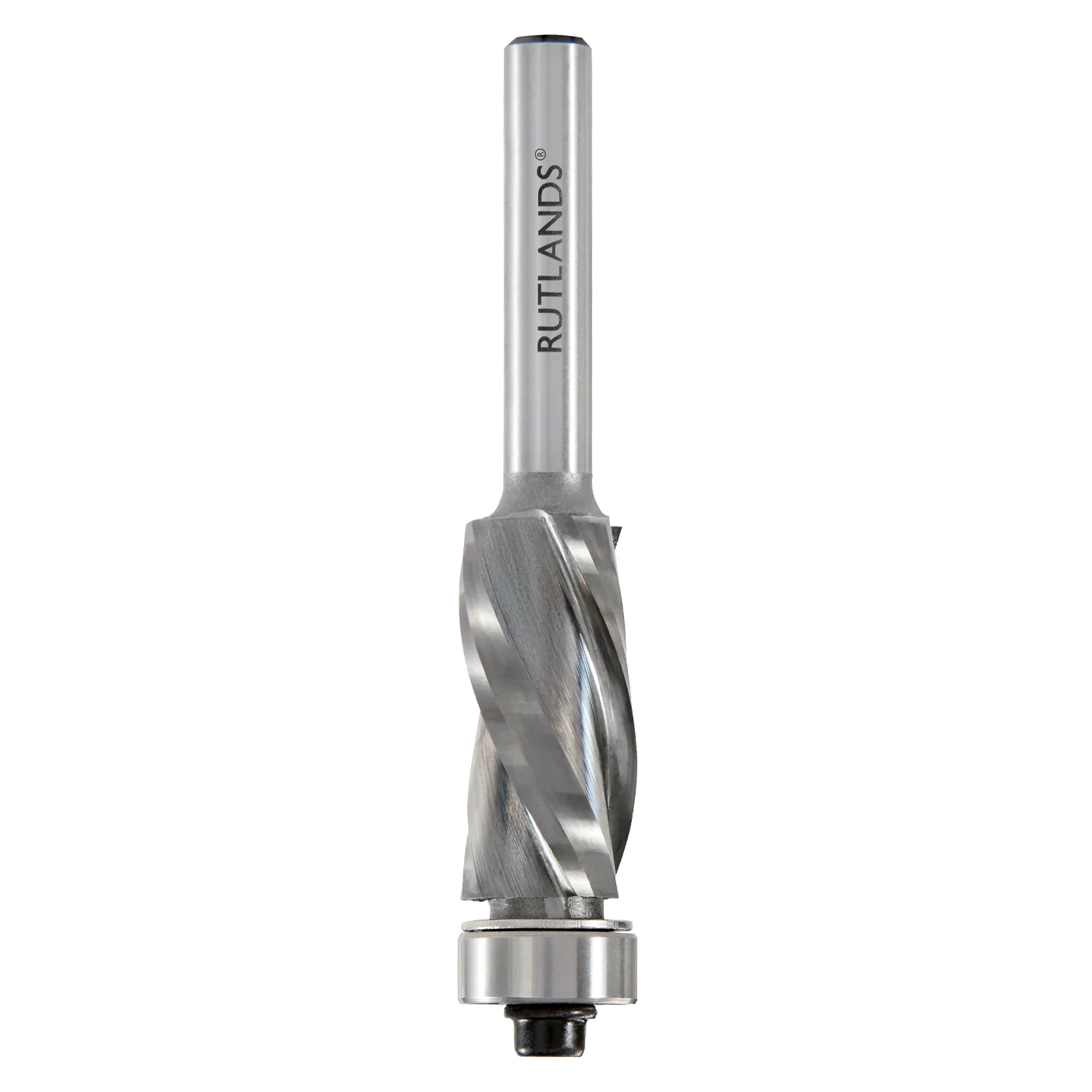 Solid Carbide Router Bit - Spiral Down Cut 2 Flute with Bottom Bearing - D=12.7mm H=25mm L=72mm S=1/4" - Image 4